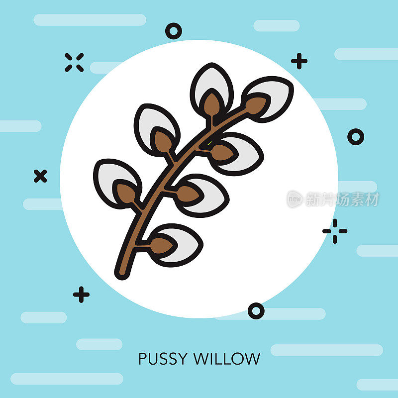 Pussy Willow Christian Thin Line图标